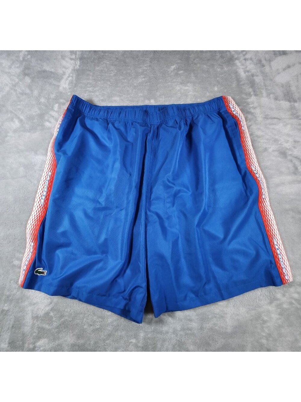 LaCoste Sport Big Fit Logo Stripe Shorts 2XLB Blue Regular Fit Lined Drawstring